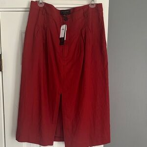 Banana Republic Linen Blend Scarlet Midi Skirt, NWT, size 12